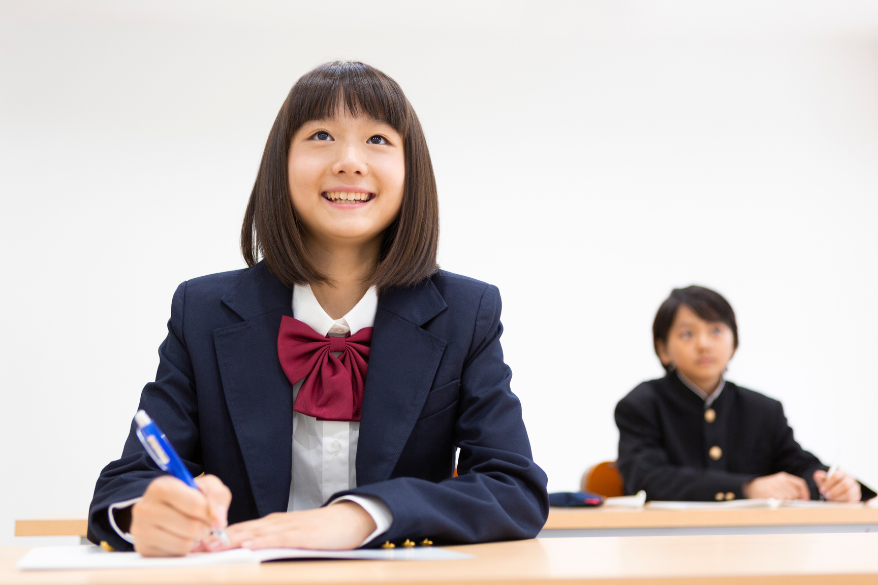 Junior high school students studying at cram school