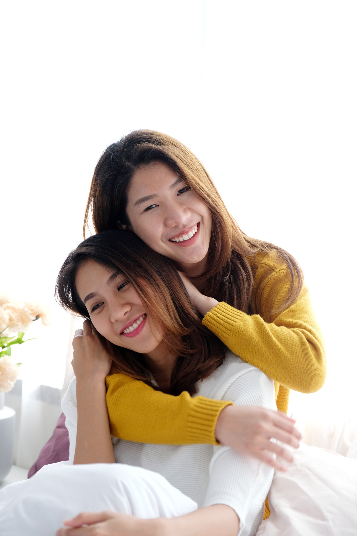 Lesbian Couple Embracing Each Other